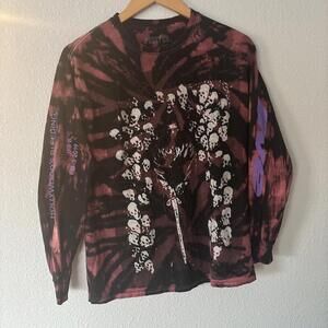 Post Malone 2019 Hollywoods Bleeding Tour Tie Dye Long Sleeve Shirt M